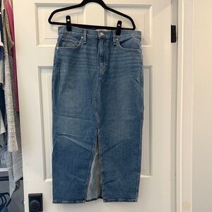 Hudson Jeans Classic Blue Midi Skirt
